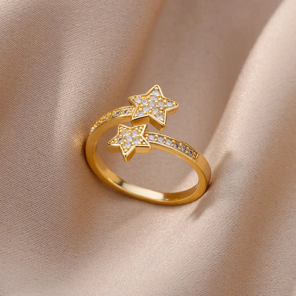 BRINDISI™ Double Star Crystal Ring