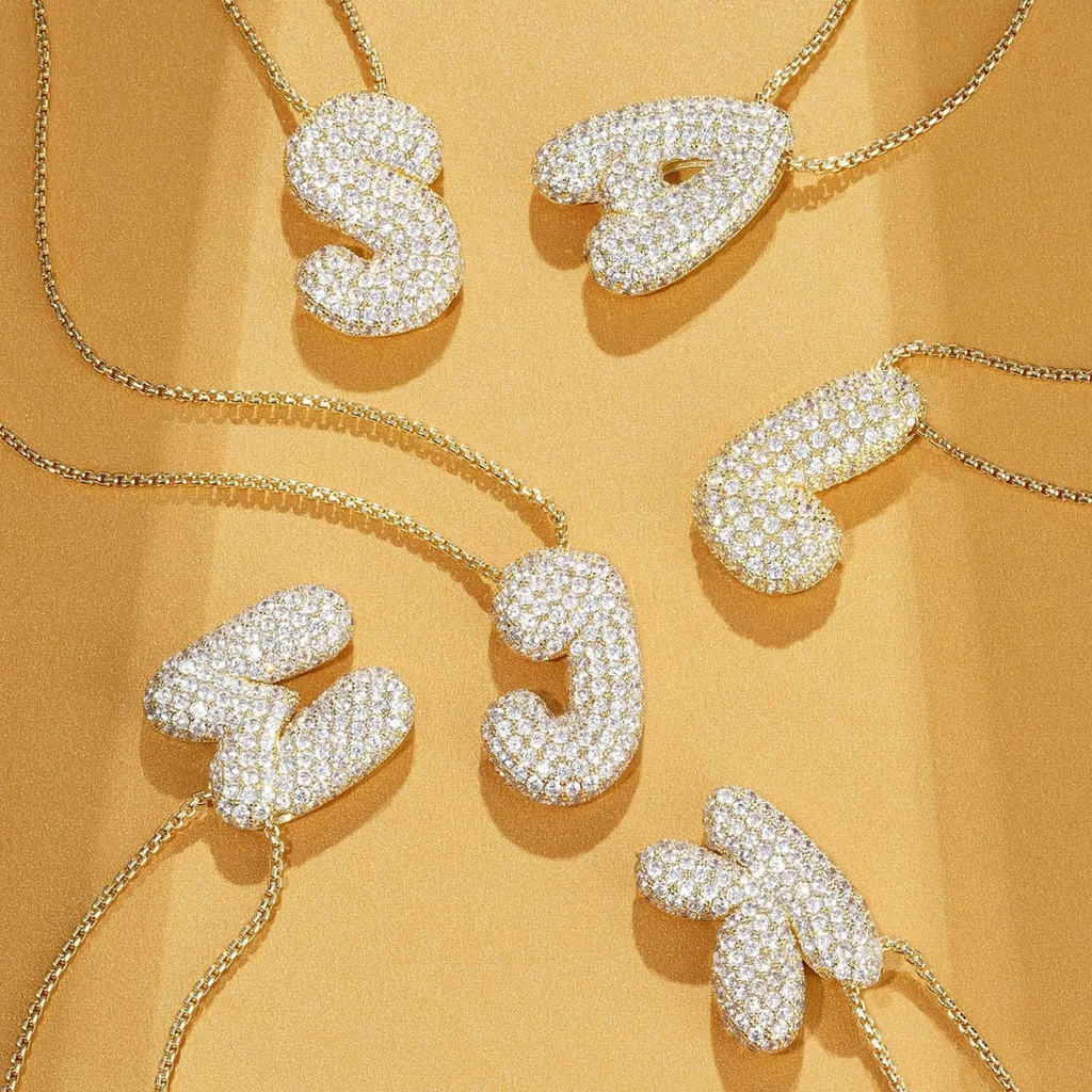 BRINDISI™ Crystal Bubble Letter Necklace