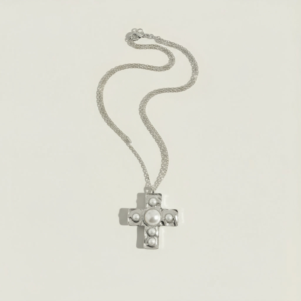 Croce Perlata Necklace
