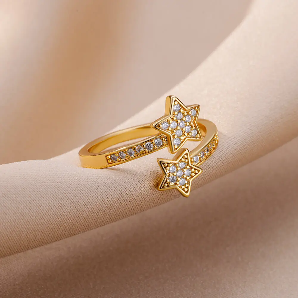 BRINDISI™ Double Star Crystal Ring