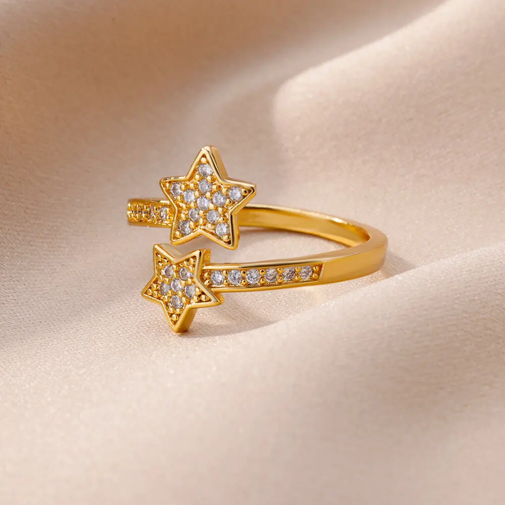 BRINDISI™ Double Star Crystal Ring