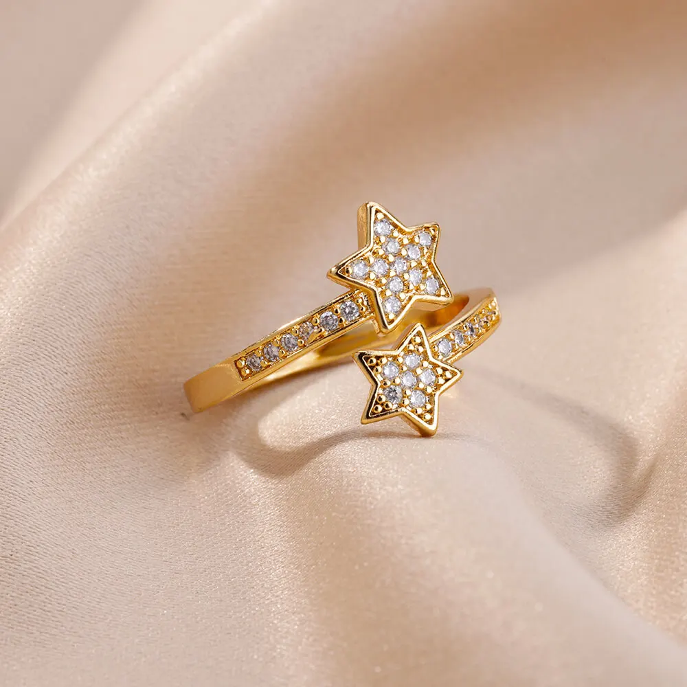 BRINDISI™ Double Star Crystal Ring
