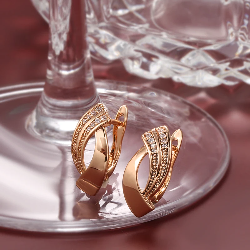 BRINDISI™ Lux Rose Gold Geometry Earrings