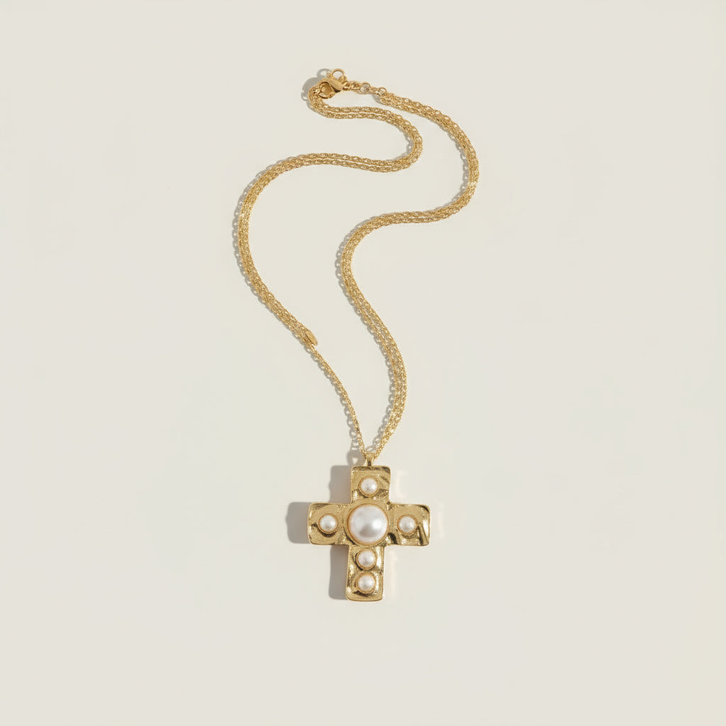 Croce Perlata Necklace