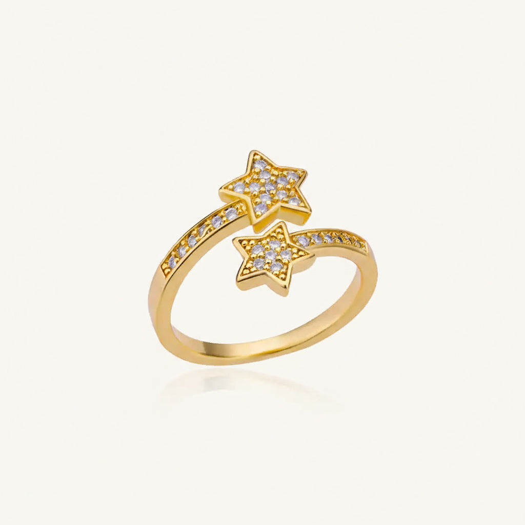 Doppia Stella Crystal Ring
