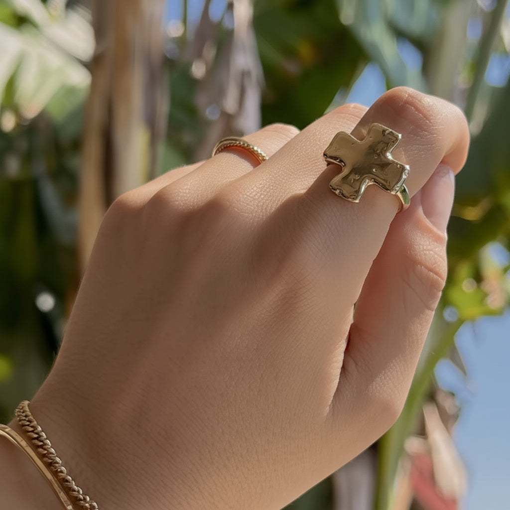 Croce Dorata Ring